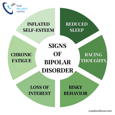 Signs of bipolar disorder infographic
