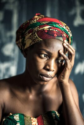 Stressed, Anxious, or Depressed, Depression, Nubi Wellness Center, Nigeria, Nigerian woman thinking, Mental health, Clinic 